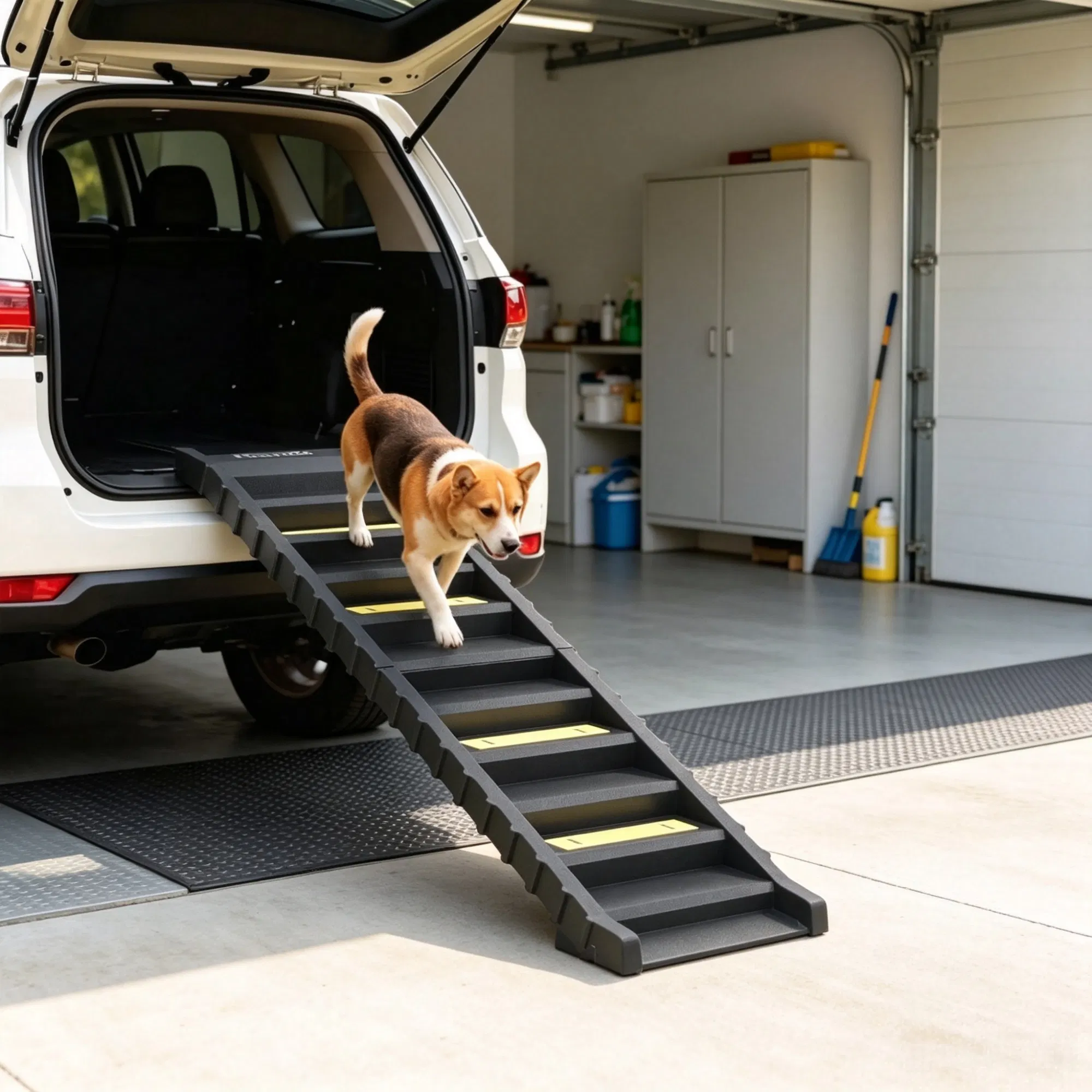 Black Folding Pet Car Ramp Foldable Dog Ramp for Large Medium Small Dogs photo 1