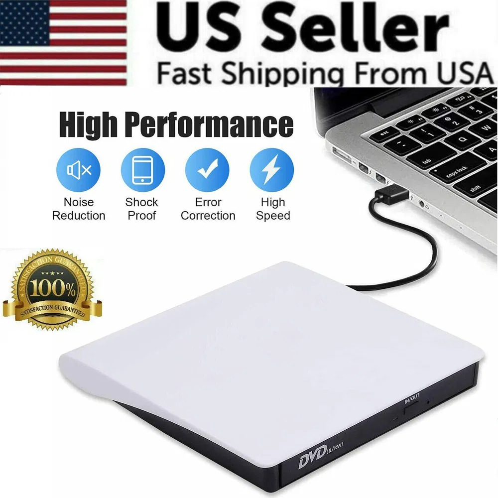 Slim External CD DVD Drive USB 3.0 Disc Player Burner Writer For Laptop PC Mac photo 2