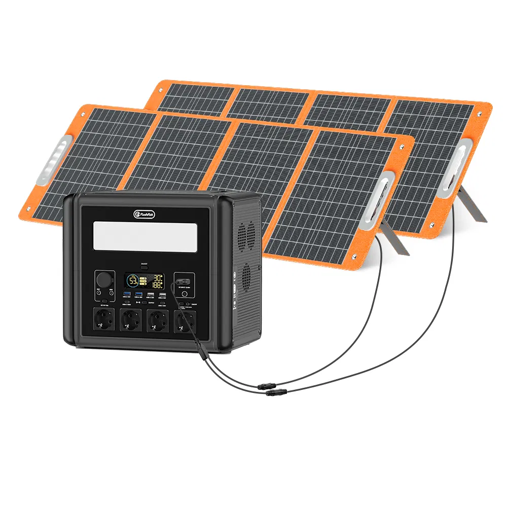 2000W Portable Power Station, 1536Wh LiFePO4 Battery Pack with 4000W Surge, AC Fast Charge,1.5H Full charged, LED Flashlight - Solar Generator for RV, Home Backup, Camping,Outdoor, Sturdy Handle photo 4