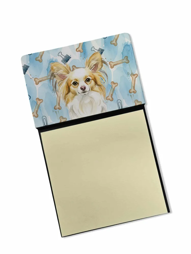 Lemon and White Papillon Coworker Watercolor Sticky Note Holder Refillable Dispenser Desk Accessory 3x3 Pad Gift photo 8