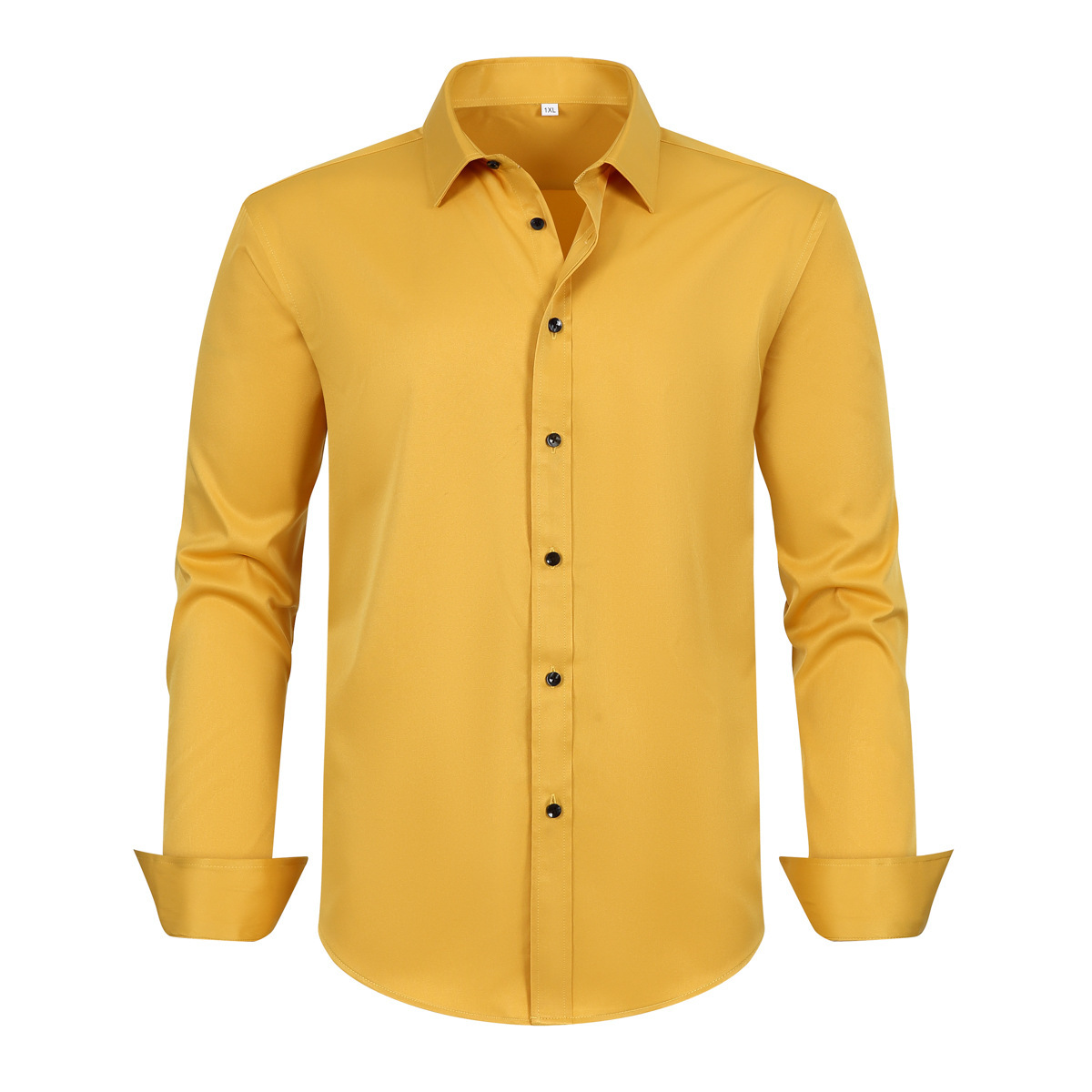 Jana European And American Plus Size Men's Shirt, Oversized Loose Light Business Long Sleeve Shirt For Men, Clothing For Big Men Up To 600 Jin. photo 8