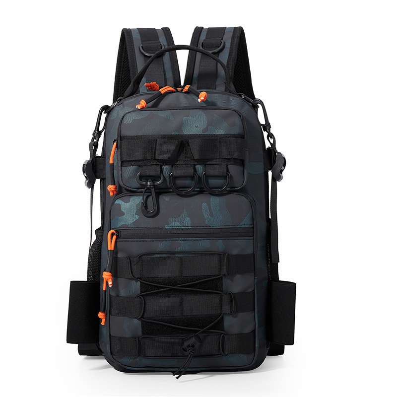 Outdoor Lure Bag New Multi-Functional Single & Double Shoulder Fishing Equipment Backpack Camouflage Lightweight Handheld Fishing Gear Storage Bag - Green photo 1