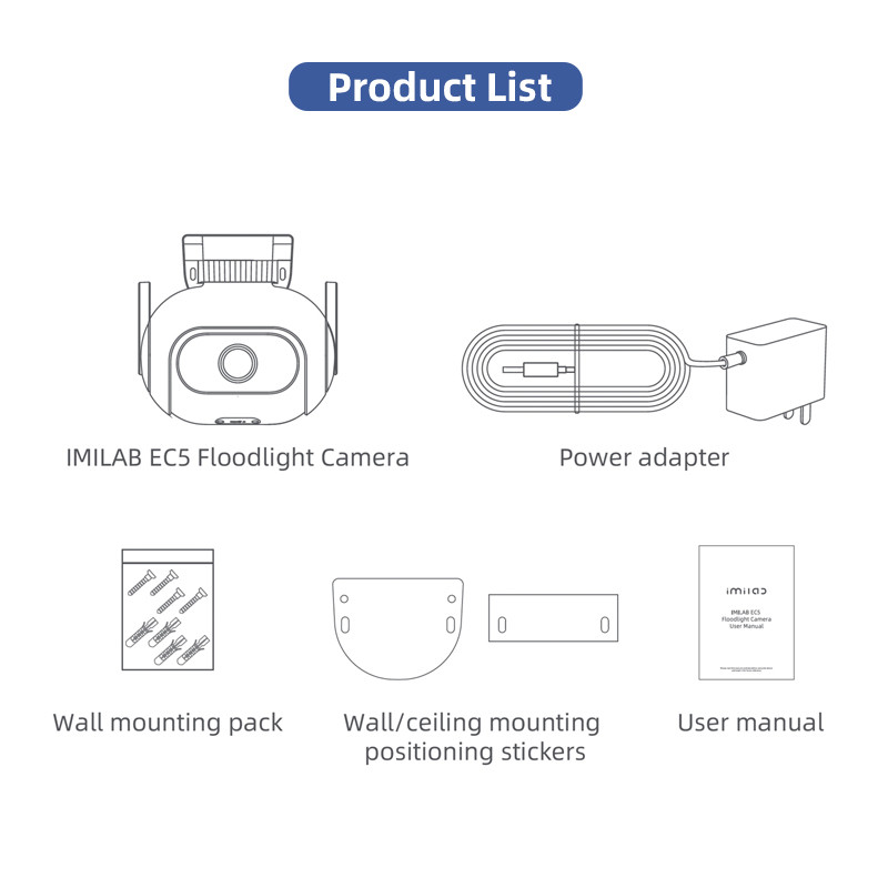 IMILAB - EC5 Wifi Smart Security System Kit Outdoor Video Surveillance Mihome App Wireless Ip Projector Camera 2Kc photo 6