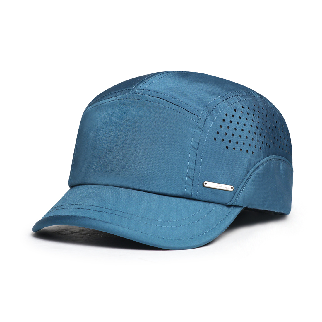 Spring And Summer Lightweight Mesh Breathable Baseball Cap With Side Metal Label, Short Brim, Duckbill Style Hat, Suitable For Outdoor Commuting And Casual Wear photo 6