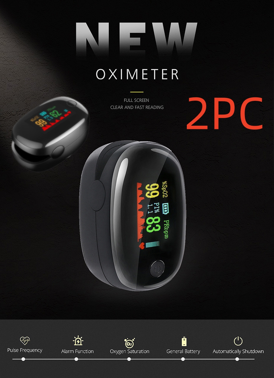 Fingertip Pulse Oximeter - OLED Display Blood Oxygen Saturation & Heart Rate Monitor With Perfusion Index photo 3
