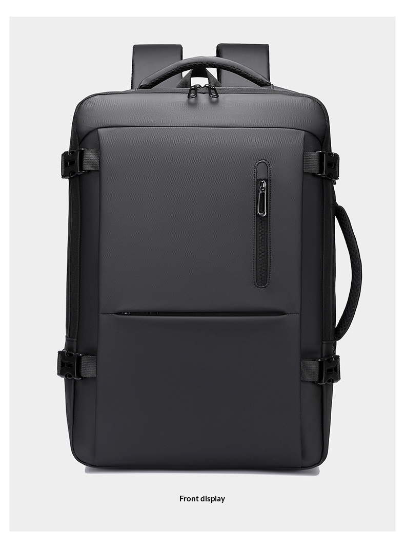 Minimally Designed Men's Business Backpack With A High-end Feel For Business Trips, Large Capacity Travel Backpack, Computer Bag, Backpack - Black photo 5