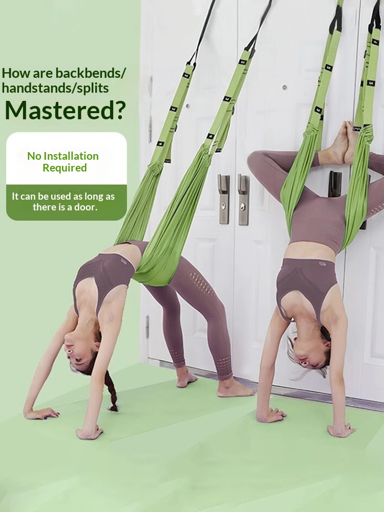 Aerial Yoga Sling Home Yoga Rope Splits Handstand Waist Training Equipment Door Hanging Stretching Strap Elastic Rope photo 6