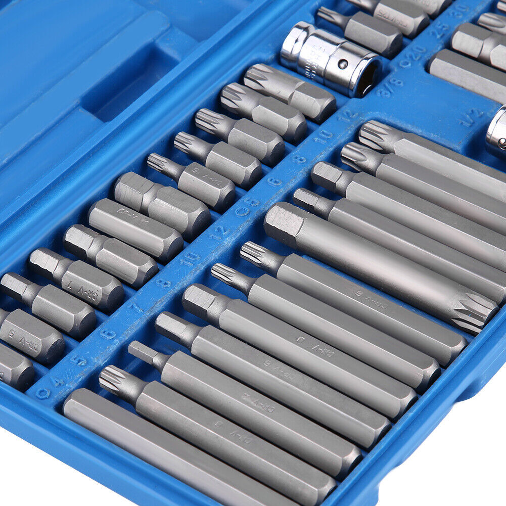 40 X Allen Key Torx Hex Star Spline Socket Bit Set Drive Car Repair Tool 1 2 3 8 photo 5