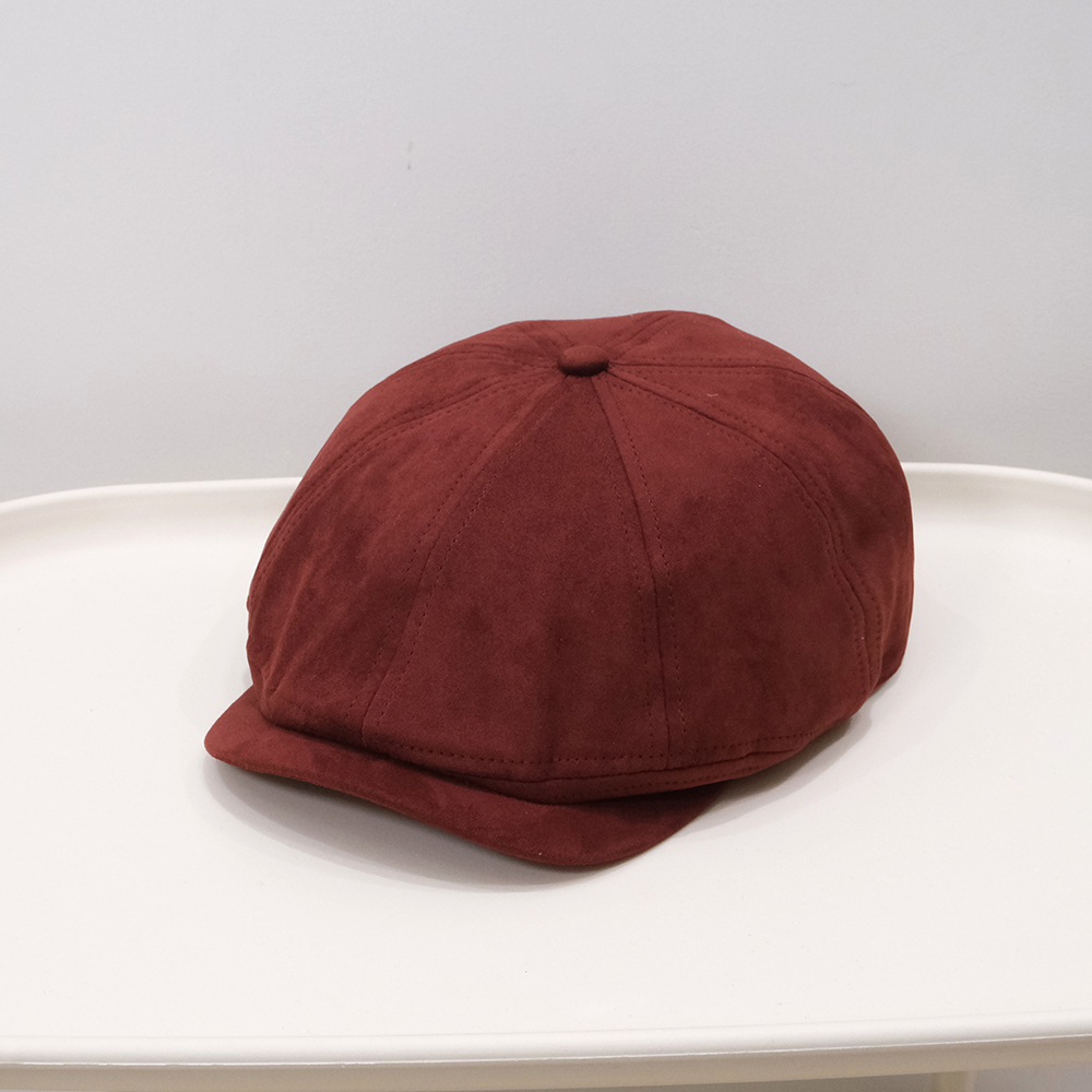 Vintage Fashion Autumn-winter Versatile Brushed Octagonal Brimmed Forward Hat With British Style Solid Color Versatile Casual Baseball Cap Beret photo 5