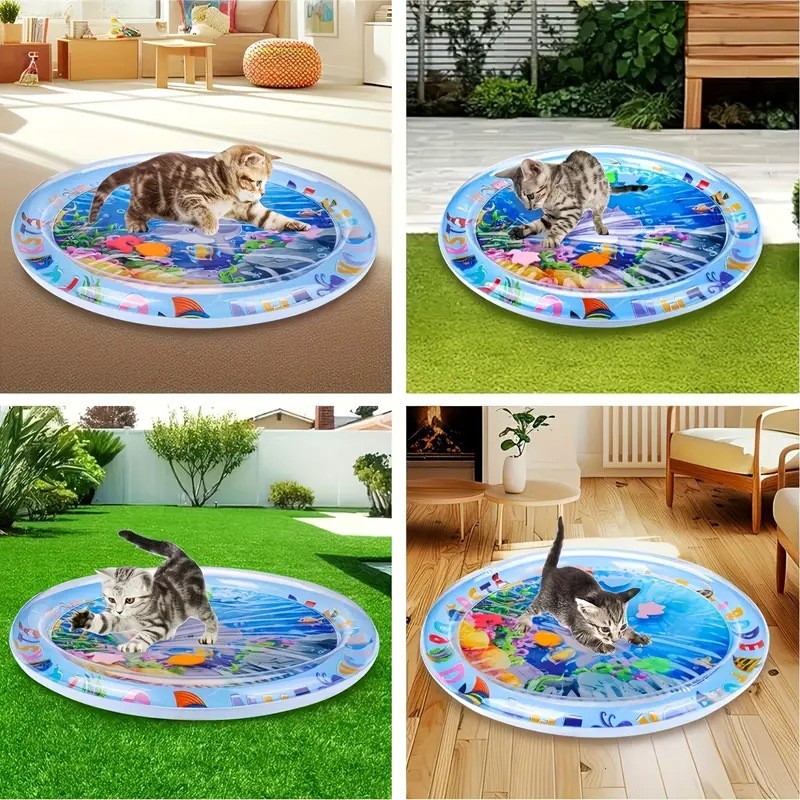 Cat Dog Water Play Mat Cat Dog Cooling Mats Thickened Cats Dogs Water Bed Toy photo 3