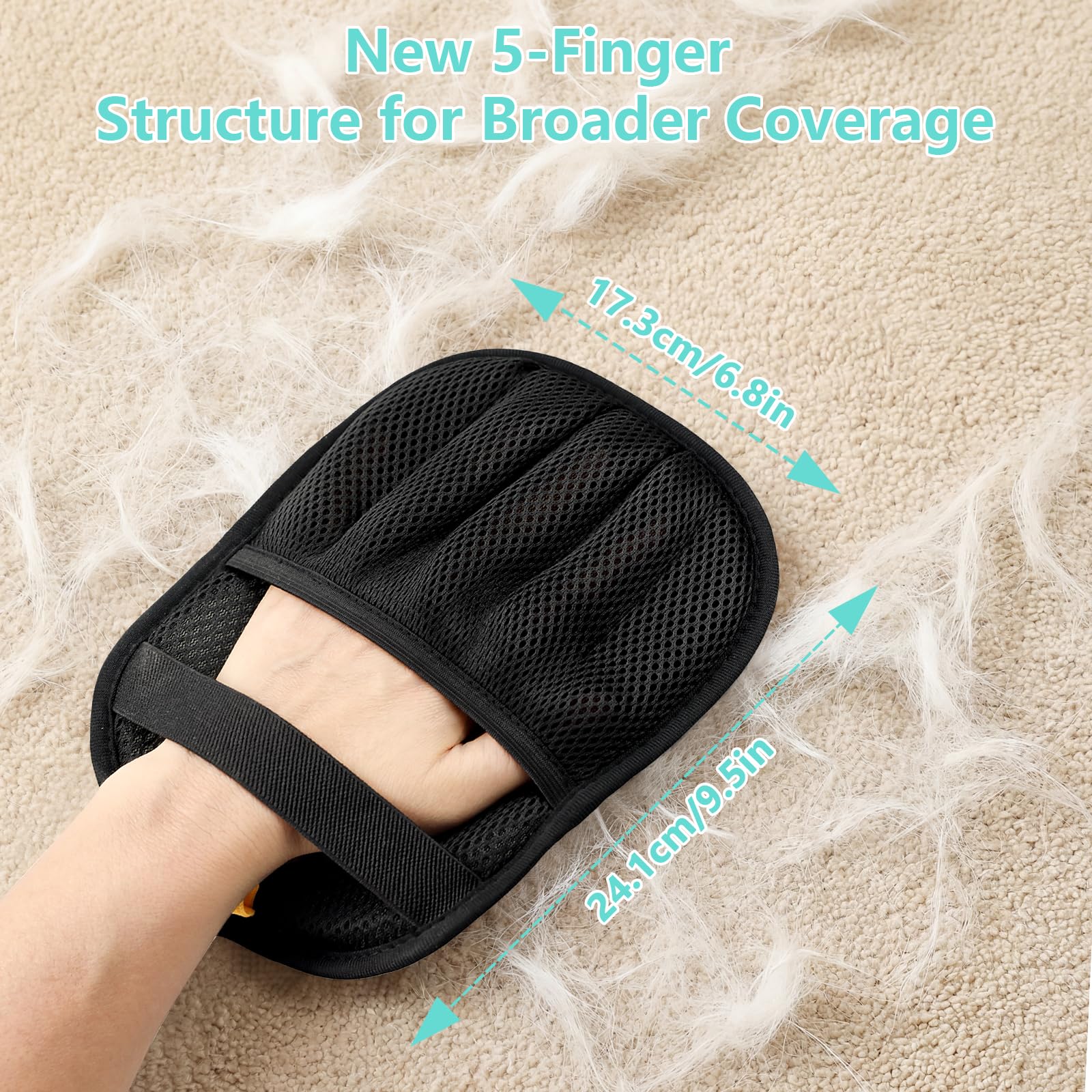 1pc New Upgrade Pet Hair Removal Glove For Dogs & Cats, Electrostatic Reusable Magic Brush Removal Glove, Washable Pet Hair Remover Tool For Clothing, Sofa, Rug, Auto Interior photo 4