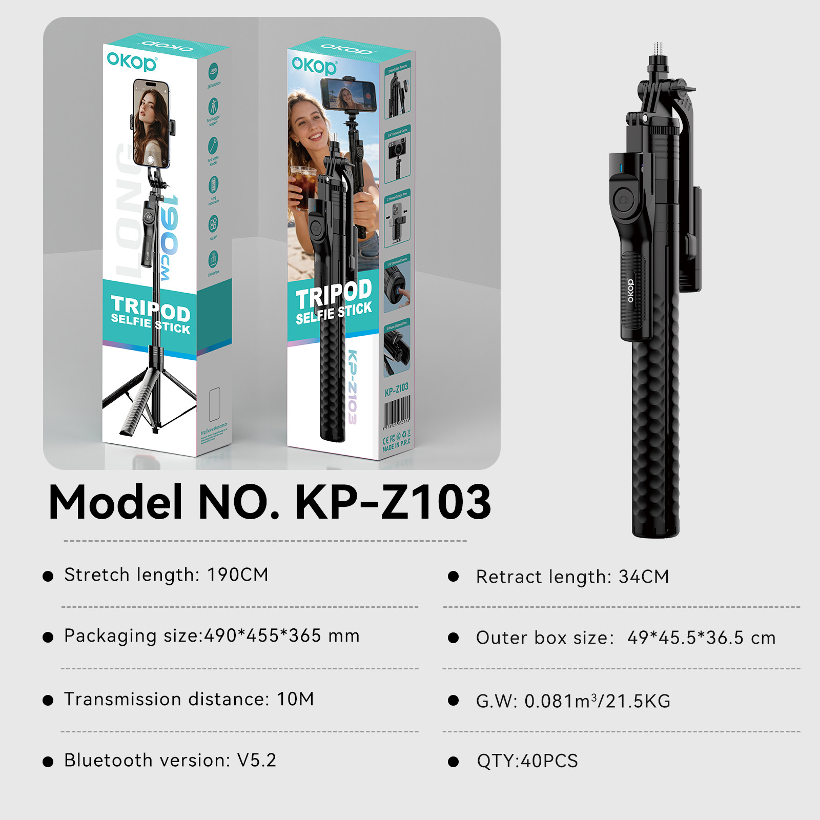 KP-Z New Handheld Smartphone Gimbal Stabilizer Universal Anti-Shake Selfie Stick Factory Stock Available photo 2