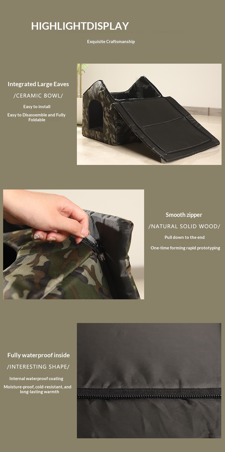 Outdoor Waterproof All-Season Closed Winter Warm Cat Shelter photo 3