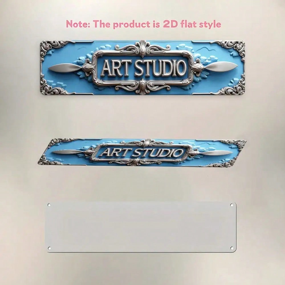 Vintage Style 15.75x3.94 Wall Sign, Classic Scrollwork Metal Decor Plaque photo 5