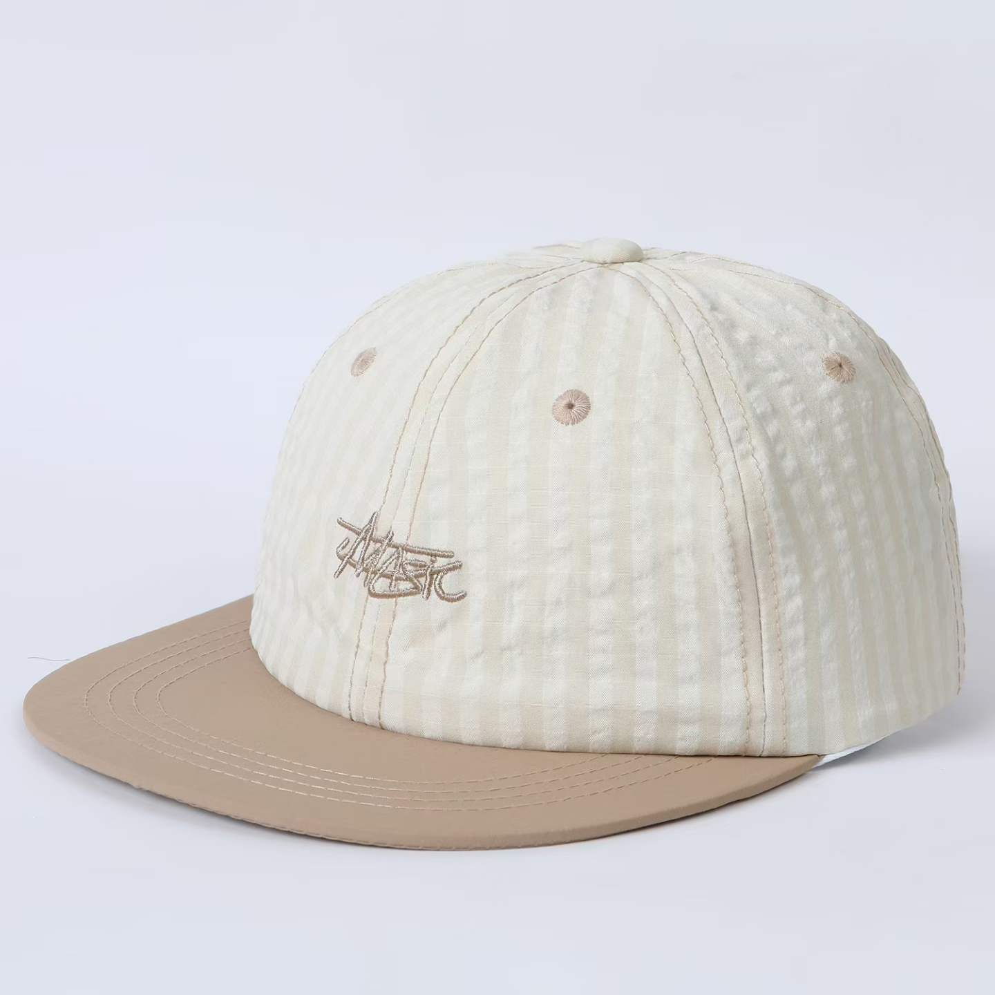 Plaid Multi-color Embroidered Letter Baseball Cap Suitable For Short Trips, Sun Protection During School Commutes photo 2