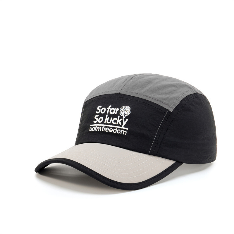 Fall Men's And Women's Quick-drying, Patchwork, Color-mixed, Embroidered Letter Style Casual Baseball Cap, Suitable For Outdoor Outings photo 3