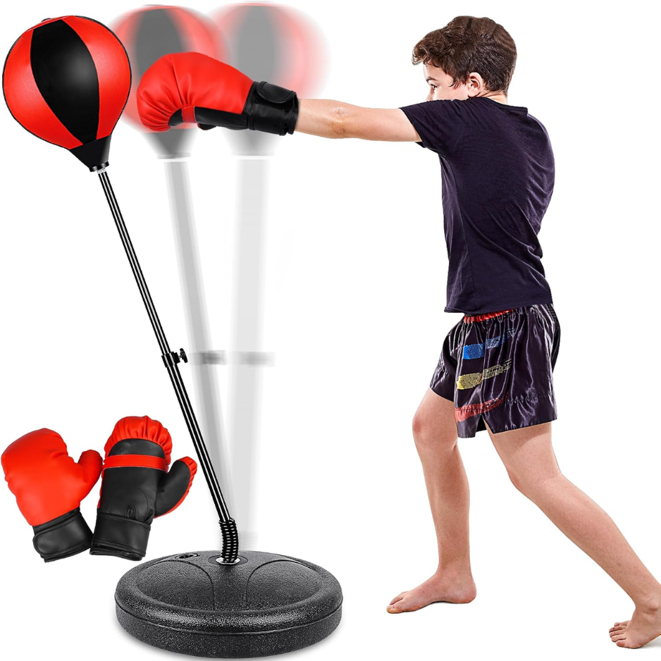 Punching Bag Set Toy With Boxing Gloves, Height Adjustable Punching Bag, Sport Toy For Boys Girls, Ideal photo 1