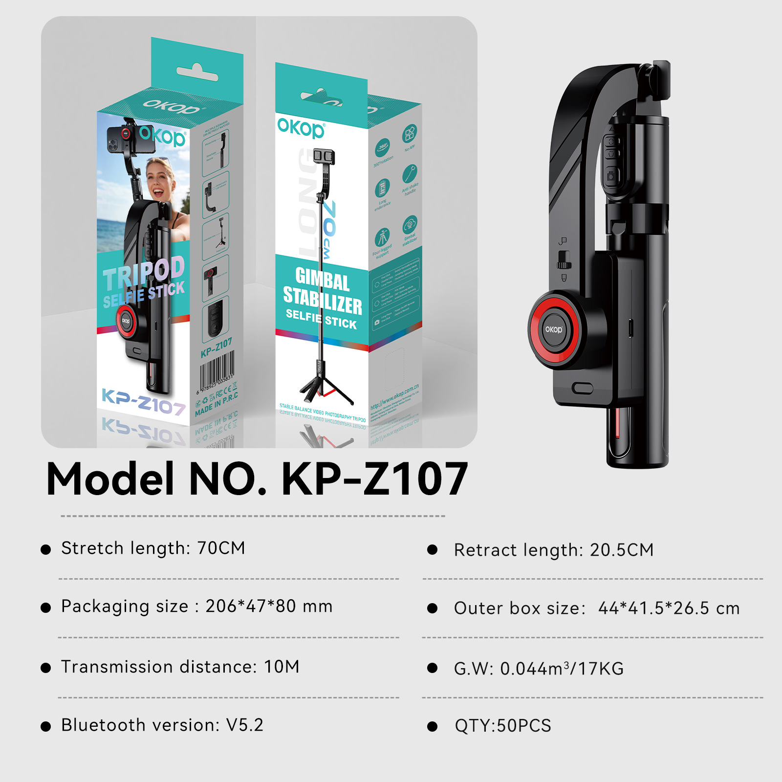 KP-Z Universal Handheld Smartphone Gimbal Stabilizer  Factory Source For Anti-Shake Selfie Stick Stabilizer photo 5