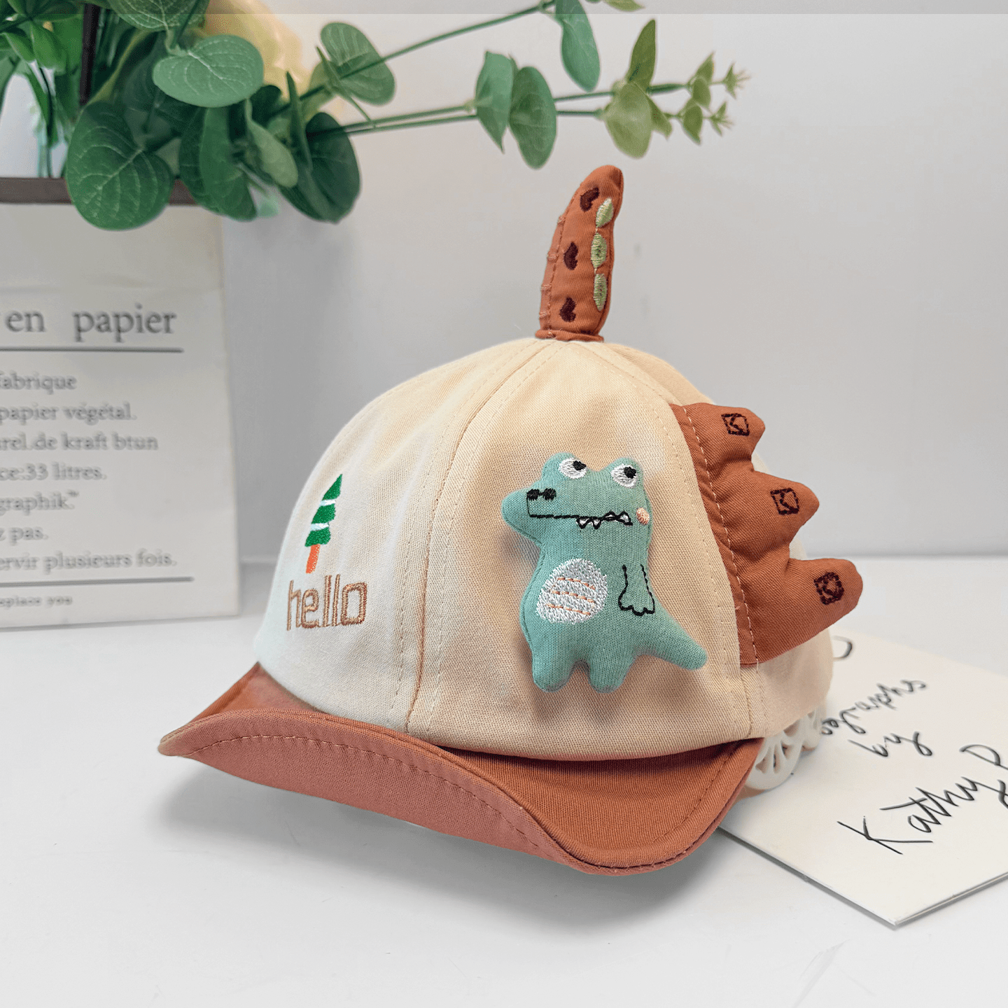 Three Dimensional Cartoon Baby Dinosaur Soft Cap With Brim And Earflaps Summer Autumn Lightweight Style Fashionable photo 4