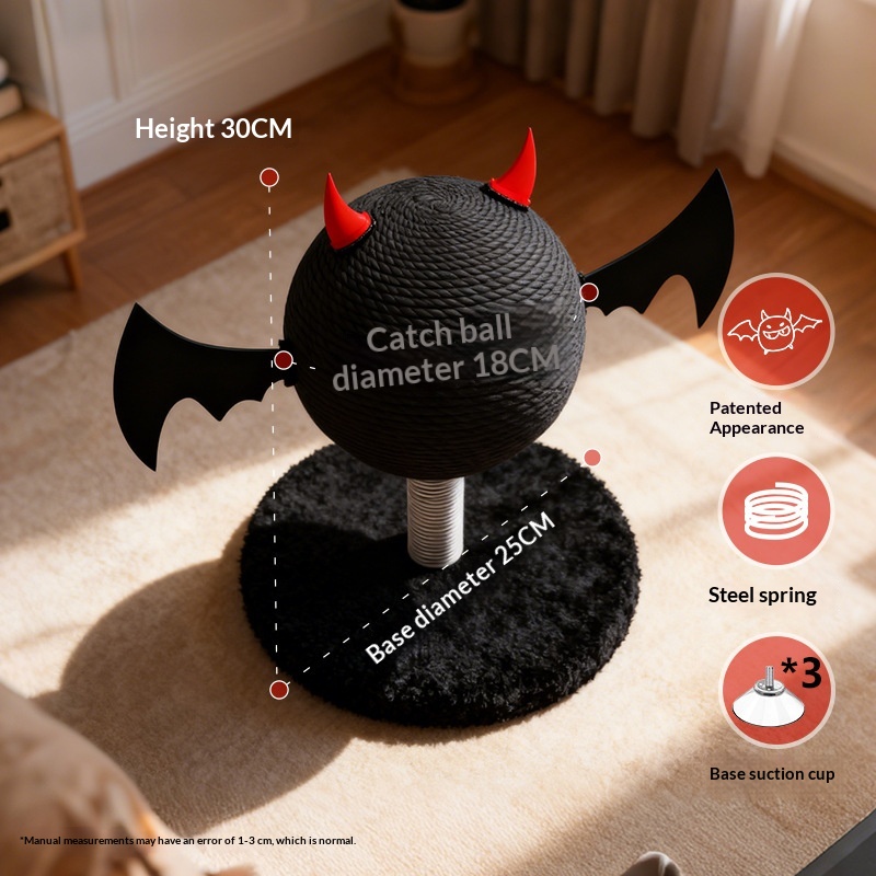 Cat Climbing Frame And Scratching Board Combo With Durable Hemp Rope, Scratch-Resistant, Non-Shedding, Scratching Ball, Cat Claw Board, Self-Entertainment Toy For Cats, Pet Supplies photo 3