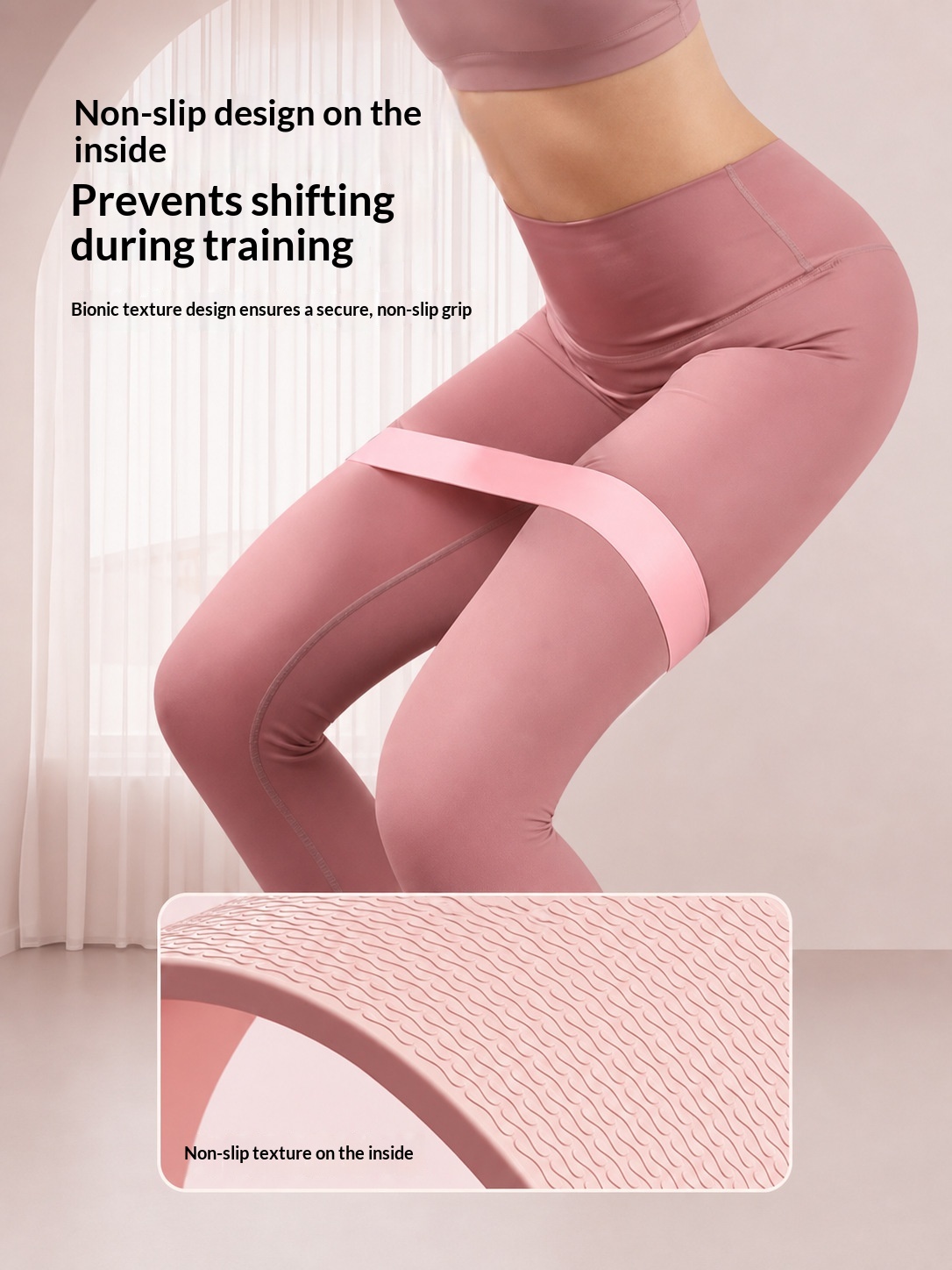 Elastic Band Hip Fitness Elastic Band Women's Resistance Pull Band Hip Training Tool Hip Circle Belt Hip Trainer photo 4