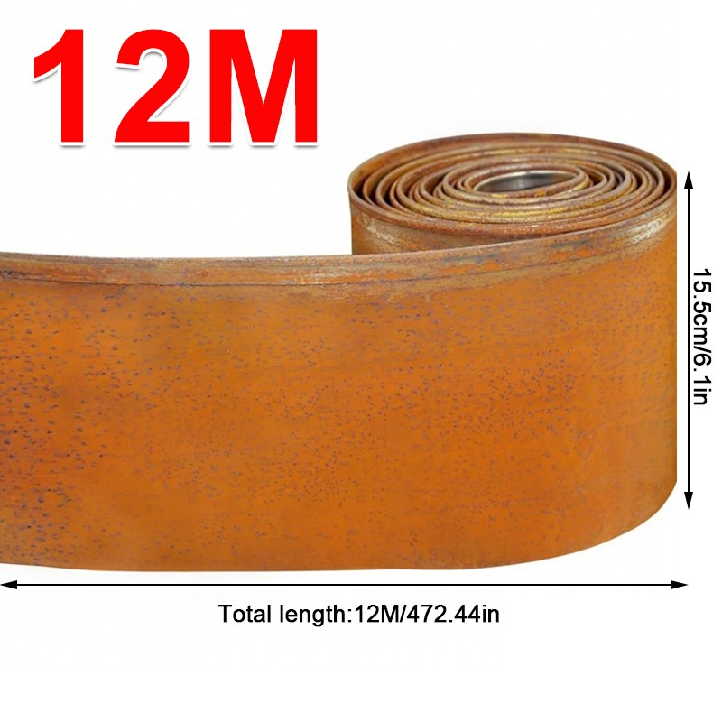 6M&12M Flexible Metal Garden Border Lawn Edging Outdoor Grass Path Edge Roll L photo 2