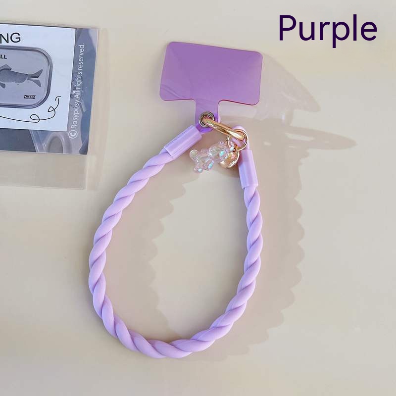 Phone Case Lanyard Suitable For Silicone Split Lanyard Keychain Short Rope Mobile Phone Pendant Gasket photo 3