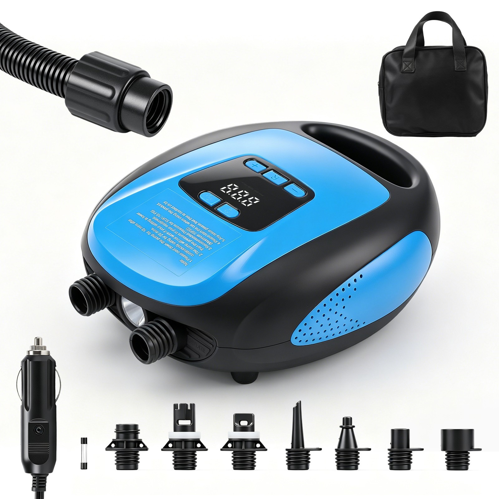 12V SUP Electric Air Pump 20PSI Max Digital LCD For Paddle Board Inflatable Boat photo 2