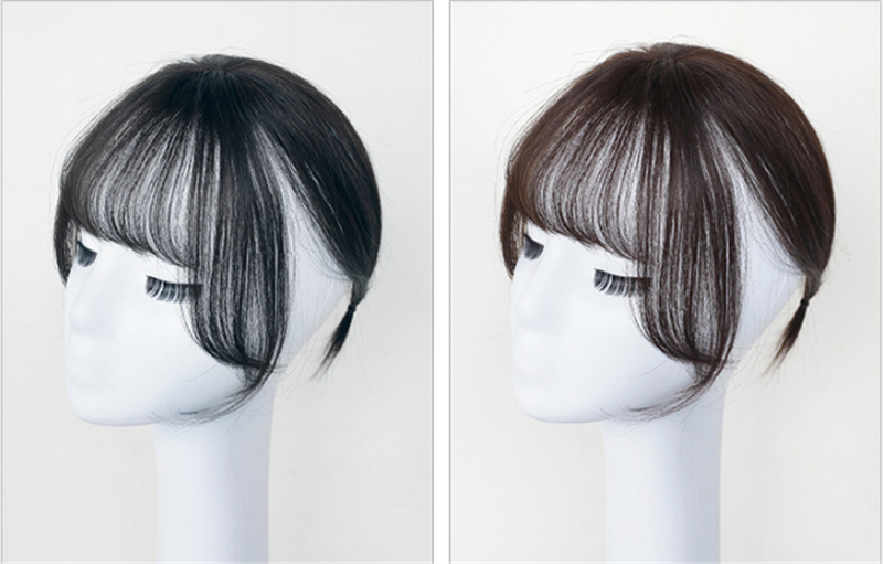 Real Hair Wig Mechanism 3D Air Bangs Wig photo 4