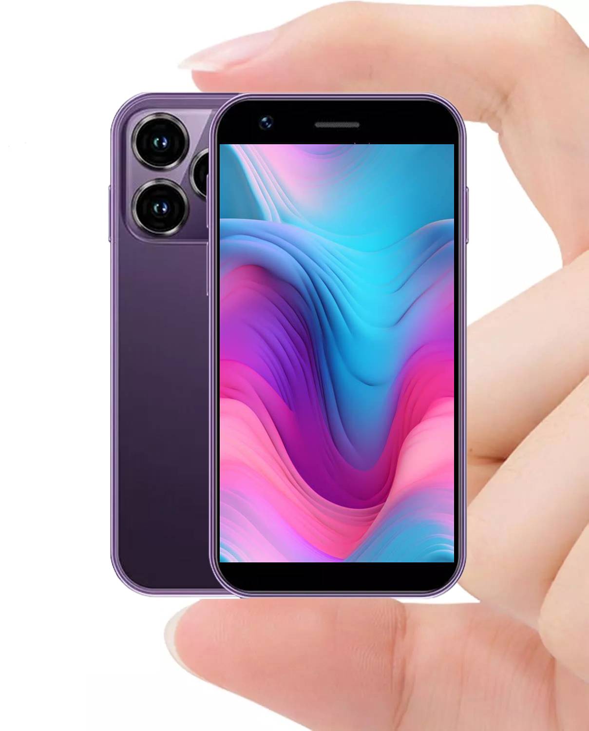 Mini Phone Unlocked World's Smallest 3.0in HD Touch Screen Mini Smartphone Android 8.1Compact Mobile Phone For Kids &Students Cell Phone Wih Quad-Core Dual SIM Face LD2GB-16GB photo 2