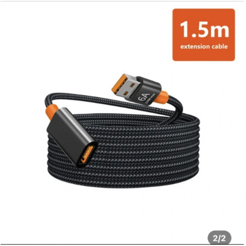 USB Male To Female Extension Cable, High Speed Data Transfer Extender Cord For Laptop, Desktop, TV And Car Devices photo 1