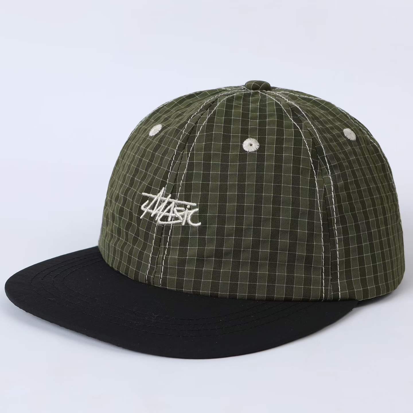 Plaid Multi-color Embroidered Letter Baseball Cap Suitable For Short Trips, Sun Protection During School Commutes photo 3
