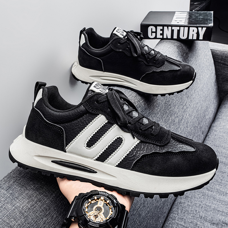Men's Trendy Retro Cortez Sneakers, New Leather Running Shoes, Lightweight Soft Sole Casual Sports Shoes photo 2