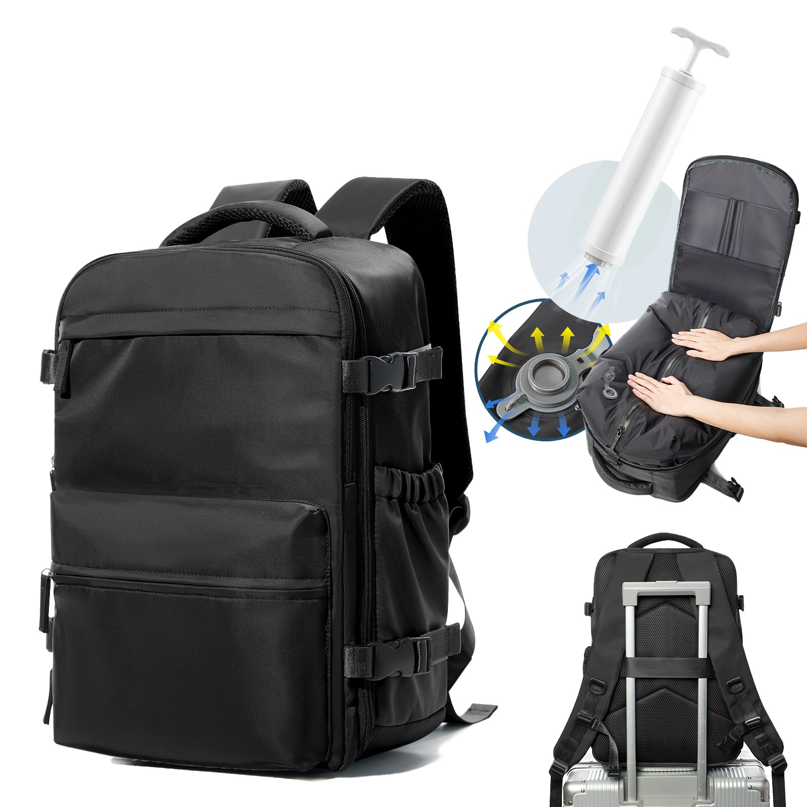 Vacuum Compression Travel Bag, Budget Airline Boarding Bag, 16 Inch Computer Storage, Large Capacity, Lightweight photo 1