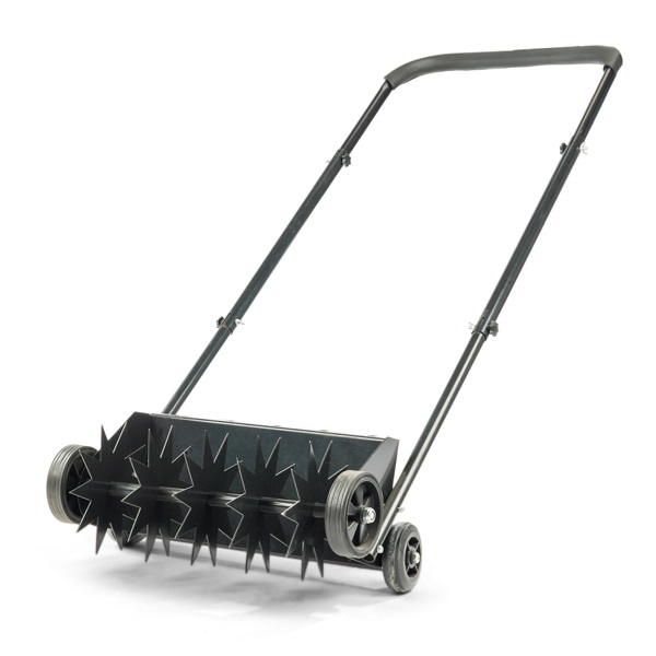 19in Push Spike Aerator, Heavy Duty Rolling Lawn Aerator, Rotary Spike Lawn Aerator, Manual Aeration Equipment With U-shaped Handle, For Lawn Garden Yard Grass Aeration photo 1