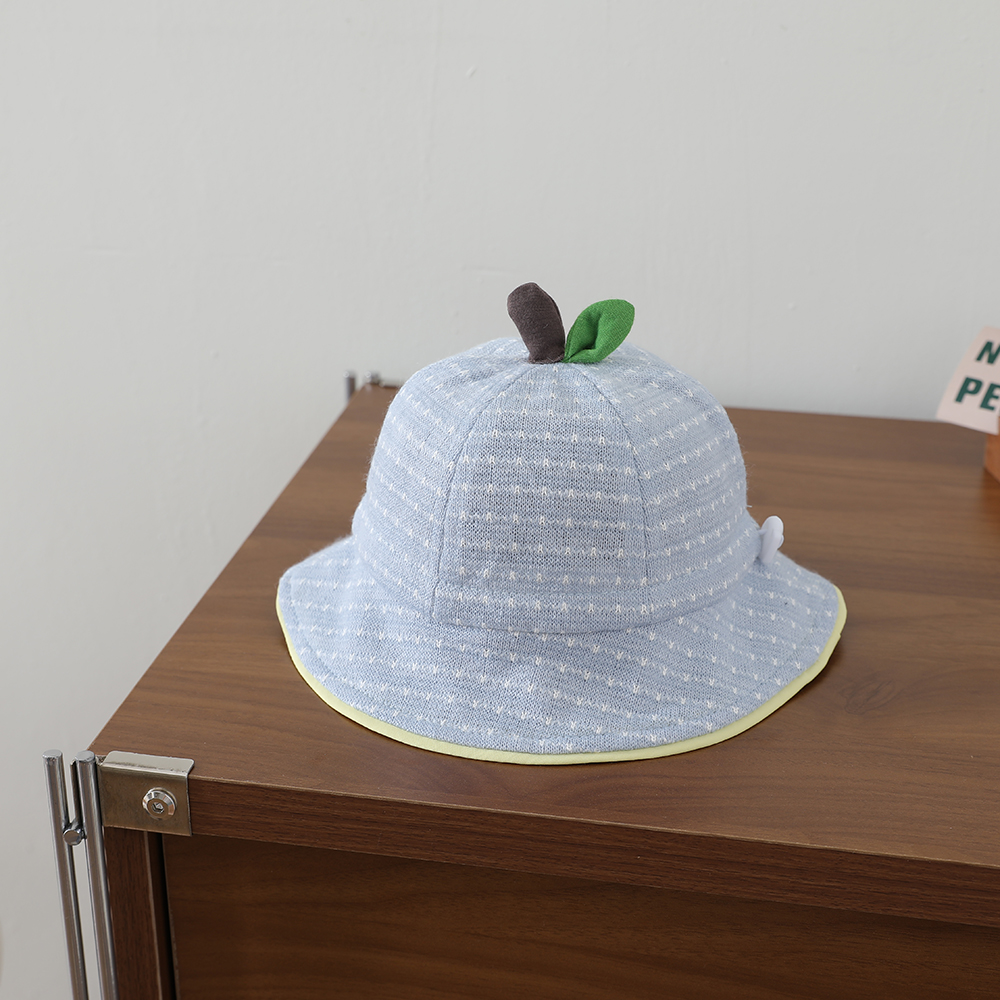 3D-shaped Small Fruit Children's Fisherman Hat, Knitted Jacquard, Contrasting Color Piping, Soft Brim, Outdoor Casual photo 2