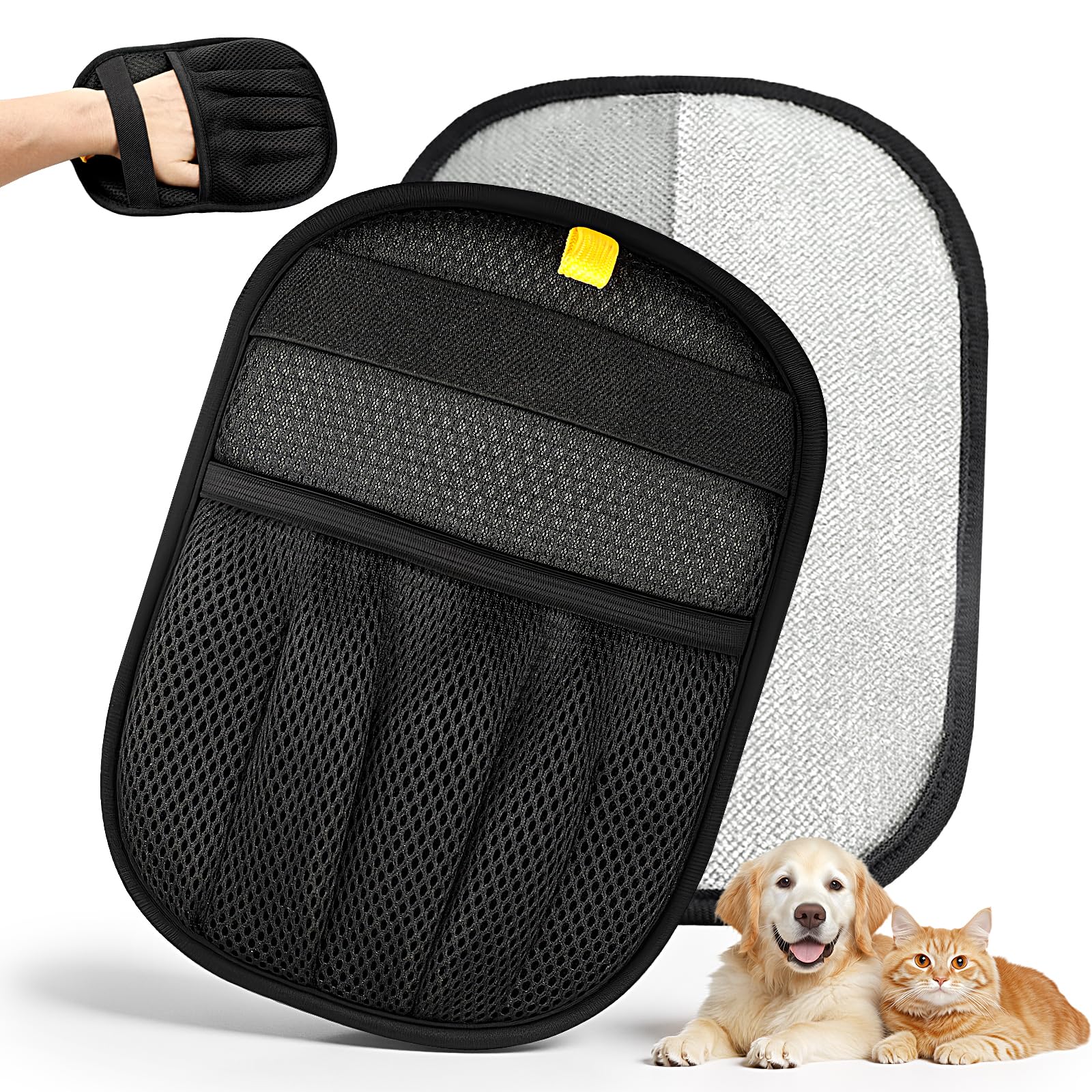 1pc New Upgrade Pet Hair Removal Glove For Dogs & Cats, Electrostatic Reusable Magic Brush Removal Glove, Washable Pet Hair Remover Tool For Clothing, Sofa, Rug, Auto Interior photo 2