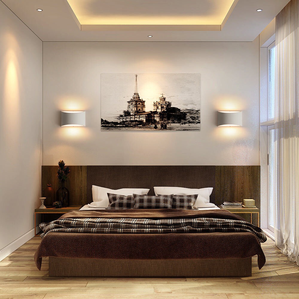2PCS Indoor LED Wall Light Warm White Modern Wall Lamp Hallway Bedroom photo 1