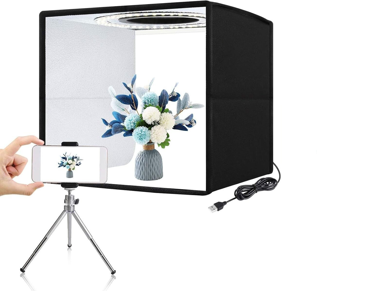 40x 40cm 144LED Portable LED Light Tent Box Bar Cube Room Studio Photography 16 Inch photo 2