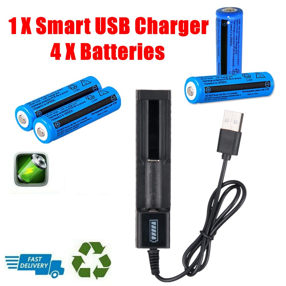 Li-ion Battery USB Charger 3000mAh 3.7V Rechargeable Lithium 18650 Lithium Batteries Charger For Torch Flashlight photo 4