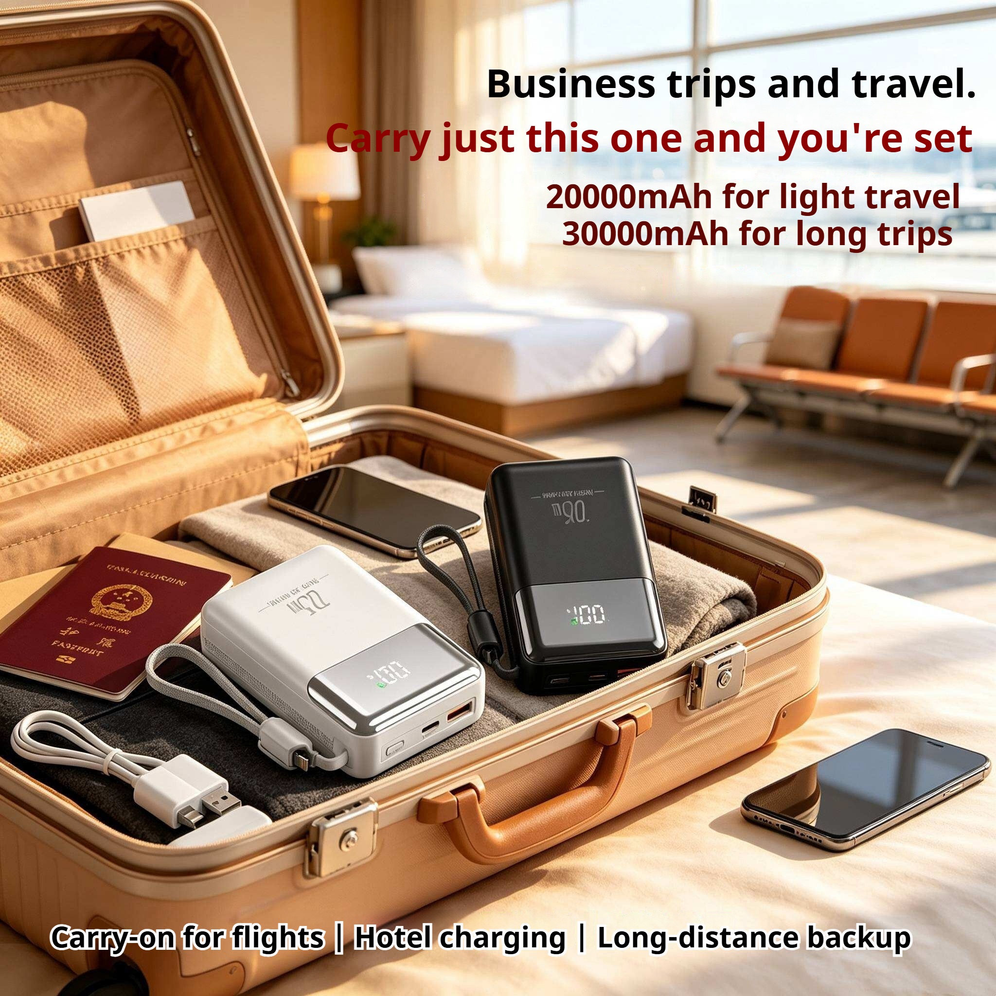 KP-725 Best-selling 20,000mAh High-Capacity Fast-Charging Power Bank Lightweight Portable With Digital Battery Display Direct Factory Shipment photo 2