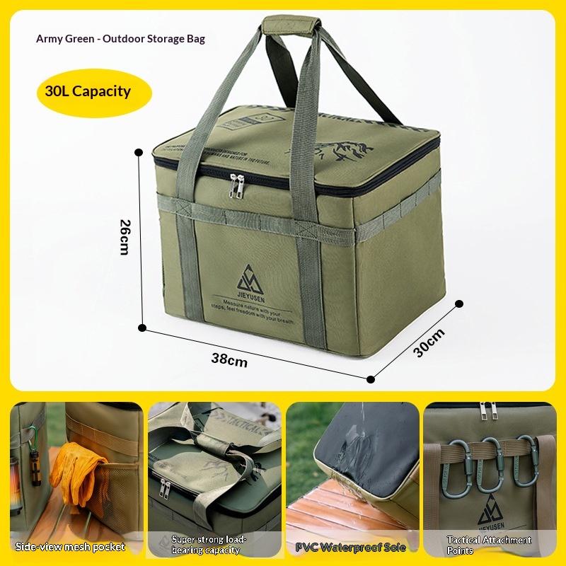 Outdoor Camping Gear Storage Bag, Cooking Utensils, Tableware, Miscellaneous Items Bag, Portable Tools And Accessories, Gas Canister, Cassette Stove, Camping photo 8