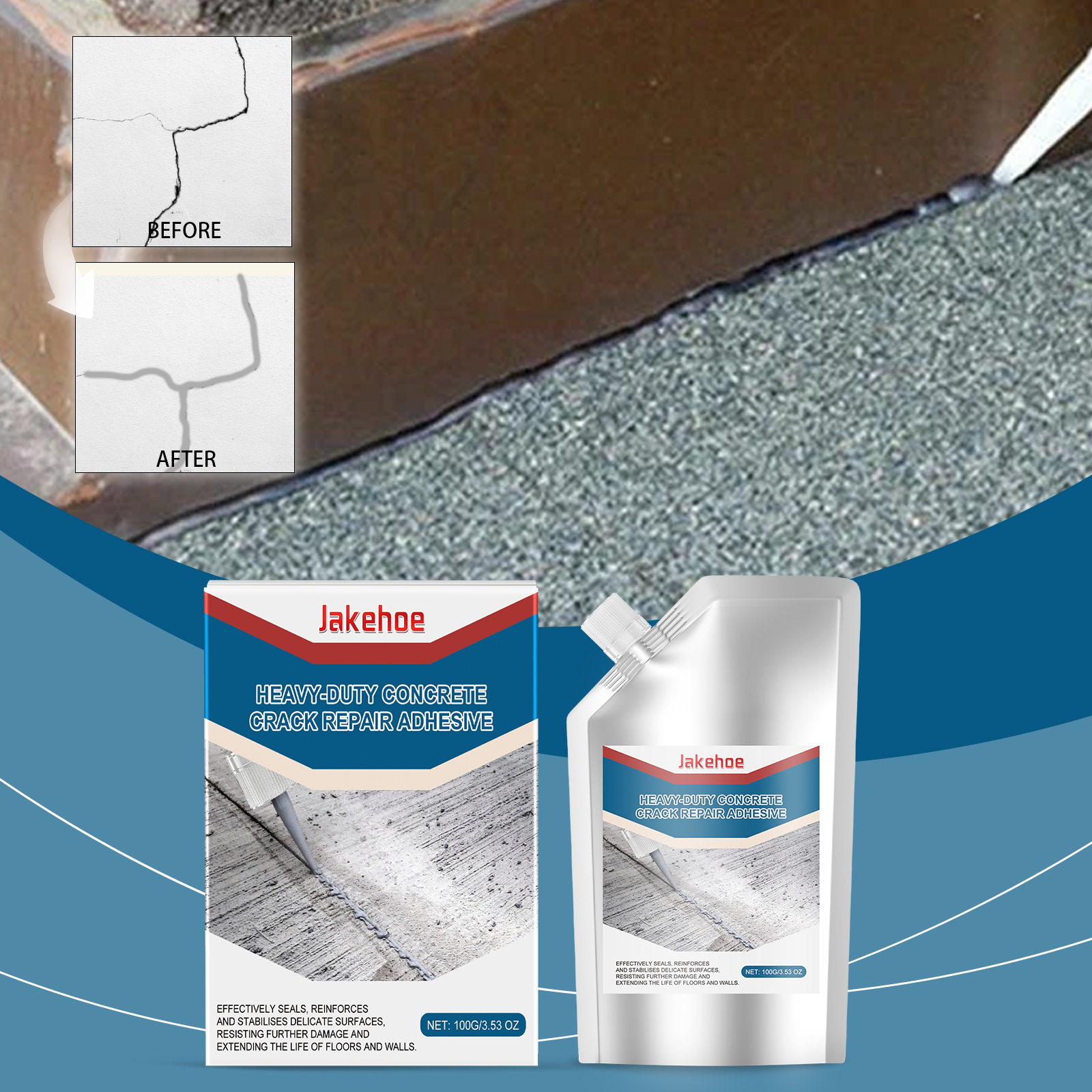 Crack Repair Adhesive 1 00g 1box photo 7