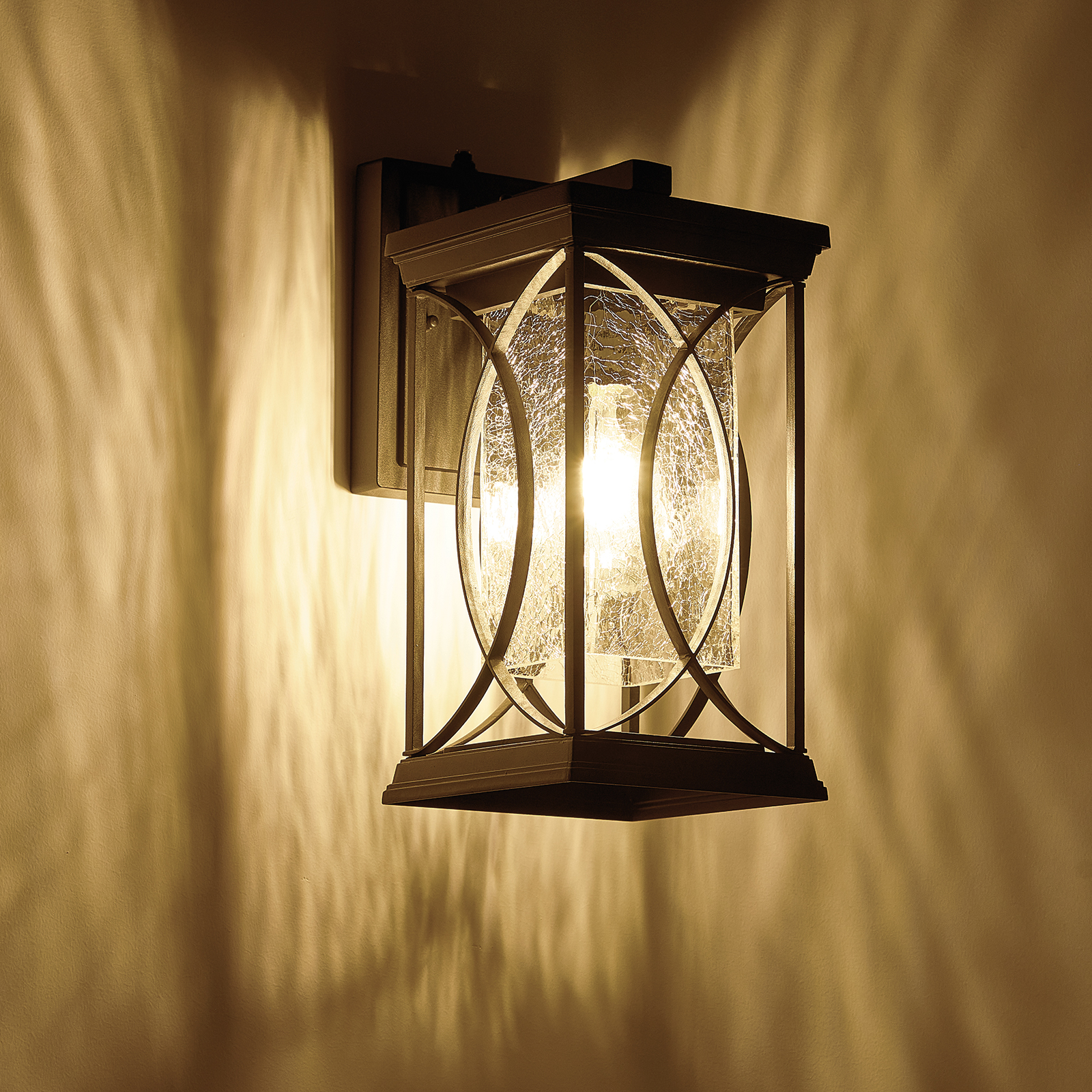 Oil Rubbed Bronze Porch Light Dusk to Dawn Outdoor Wall Lantern Small Modern Exterior Light Fixture Aluminum with Crack-Like Glass IP65 Waterproof Outdoor Sconce Outside Light for House, Front Door photo 7