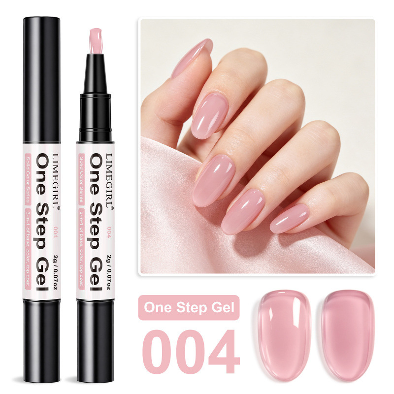 Solid Color One Step Gel Color Functional Base Free Top Coat Nail Polish Gel photo 5
