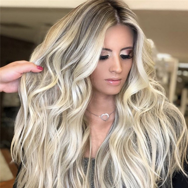 Big-wave Voluminous Synthetic Wig In Platinum Blonde photo 2