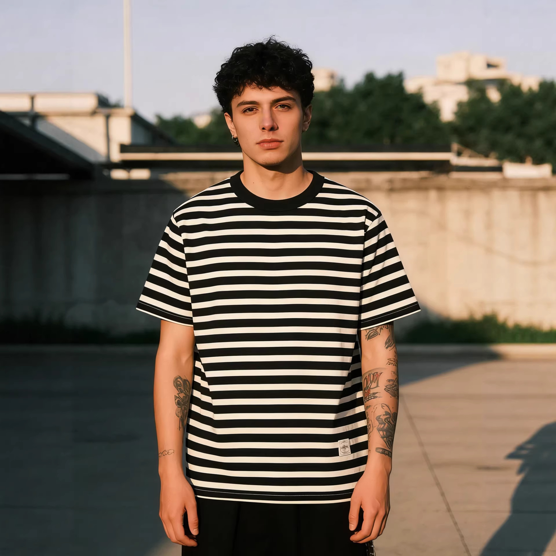 Men's Vintage Stripe Short-sleeved T-shirt photo 1