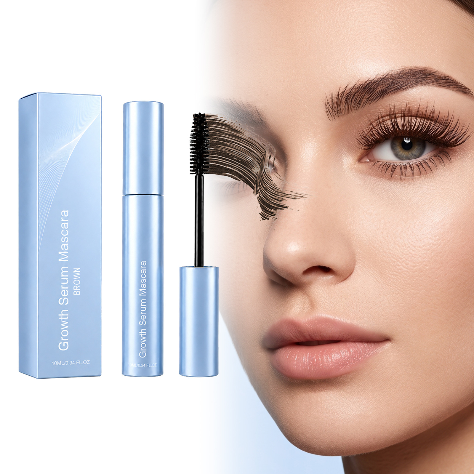 Essence Brown Mascaranatural Eye Makeup With A Lightweight, Smooth Texture That Lasts All Day And Resists Smudging photo 1