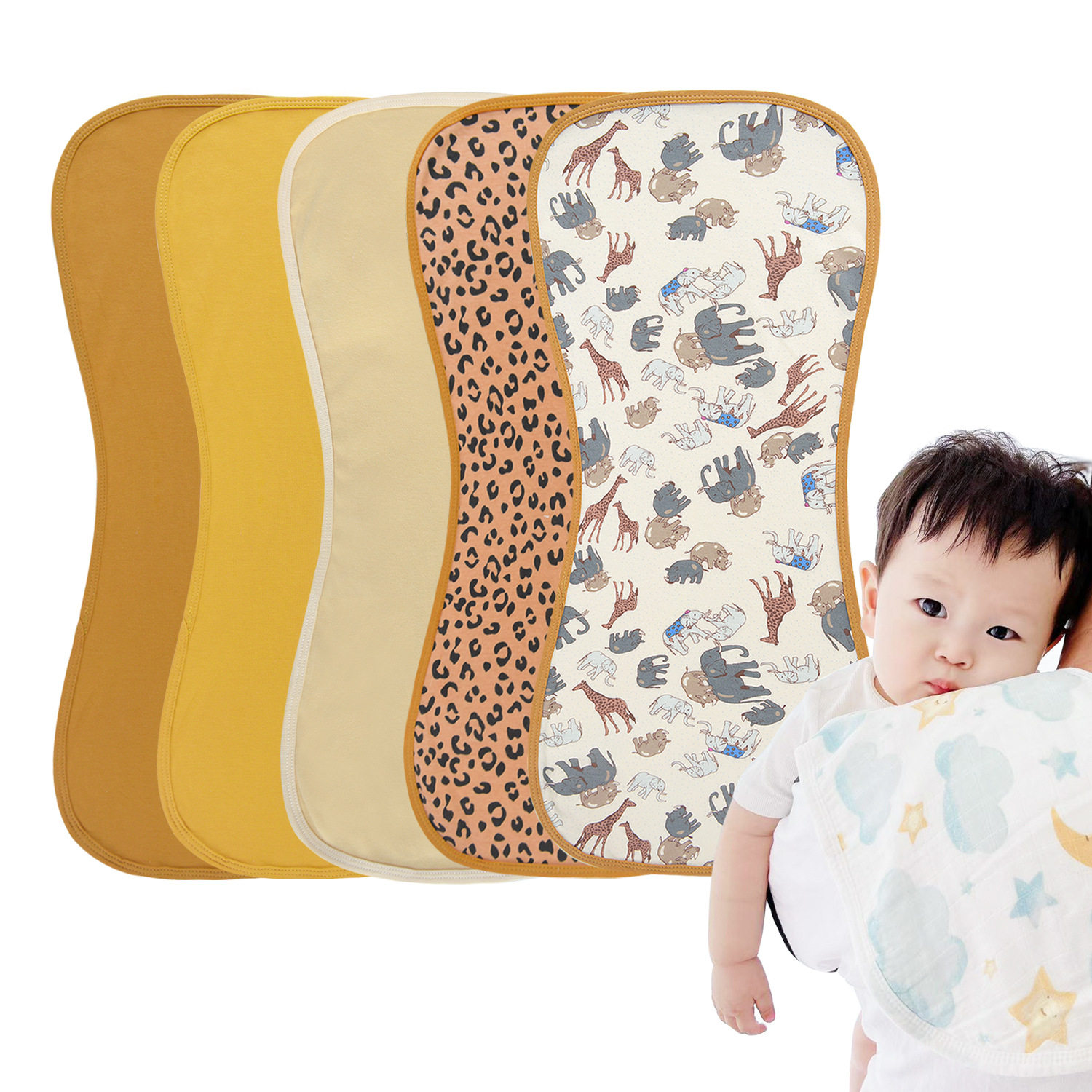 Newborn And Infant Cotton Burp Clothsbibs photo 1