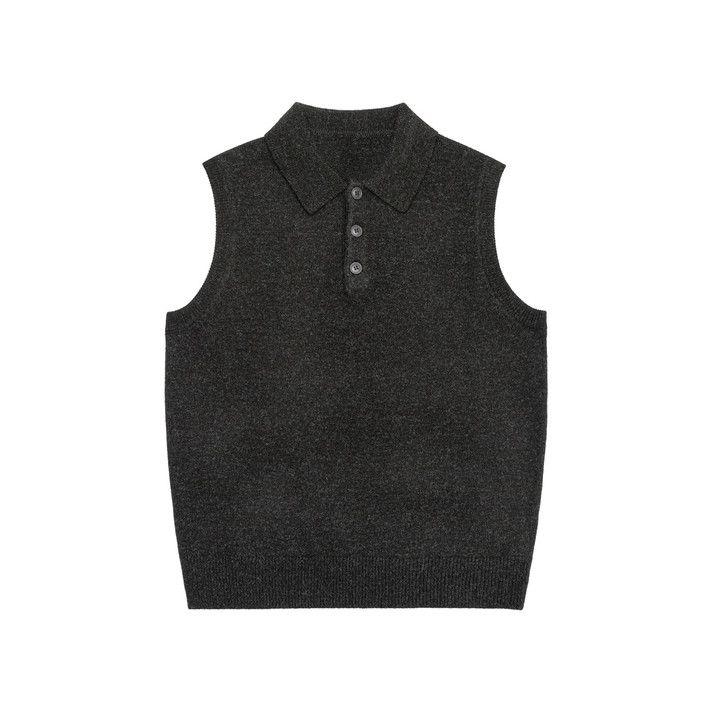 Mens Lapel-Neck Sleeveless Knitted Sweater Vest Top photo 8